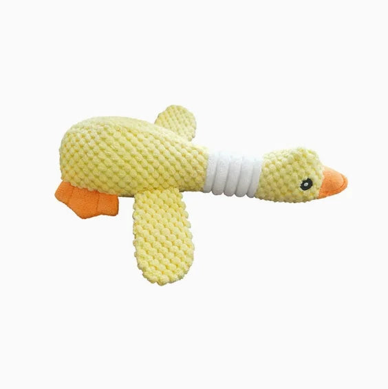 New blue goose dog toy cat toy pet toy double color goose tough bite chew plush sound toy plush toy pet supplies